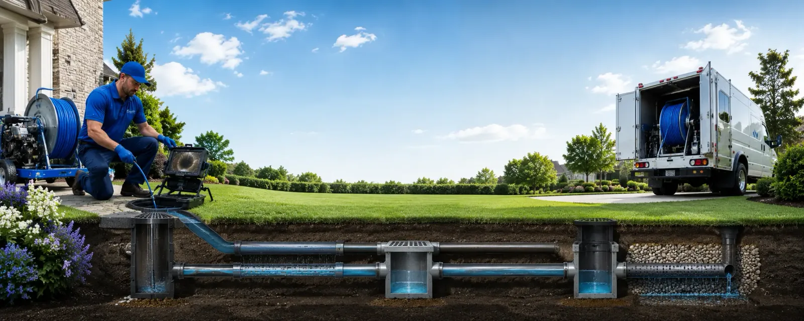 Outdoor drain cleaning information for Manderson, SD